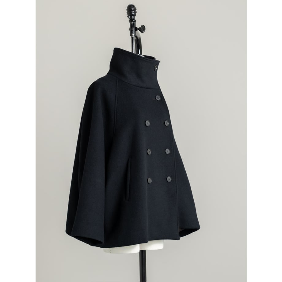 STAND HALF COAT/Black