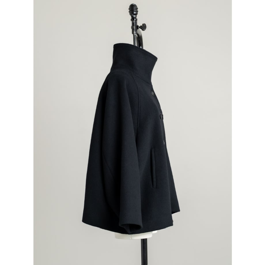 STAND HALF COAT/Black