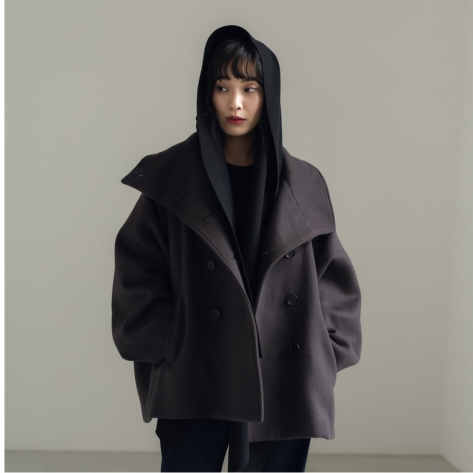 KNIT WIDE STOLE/Black