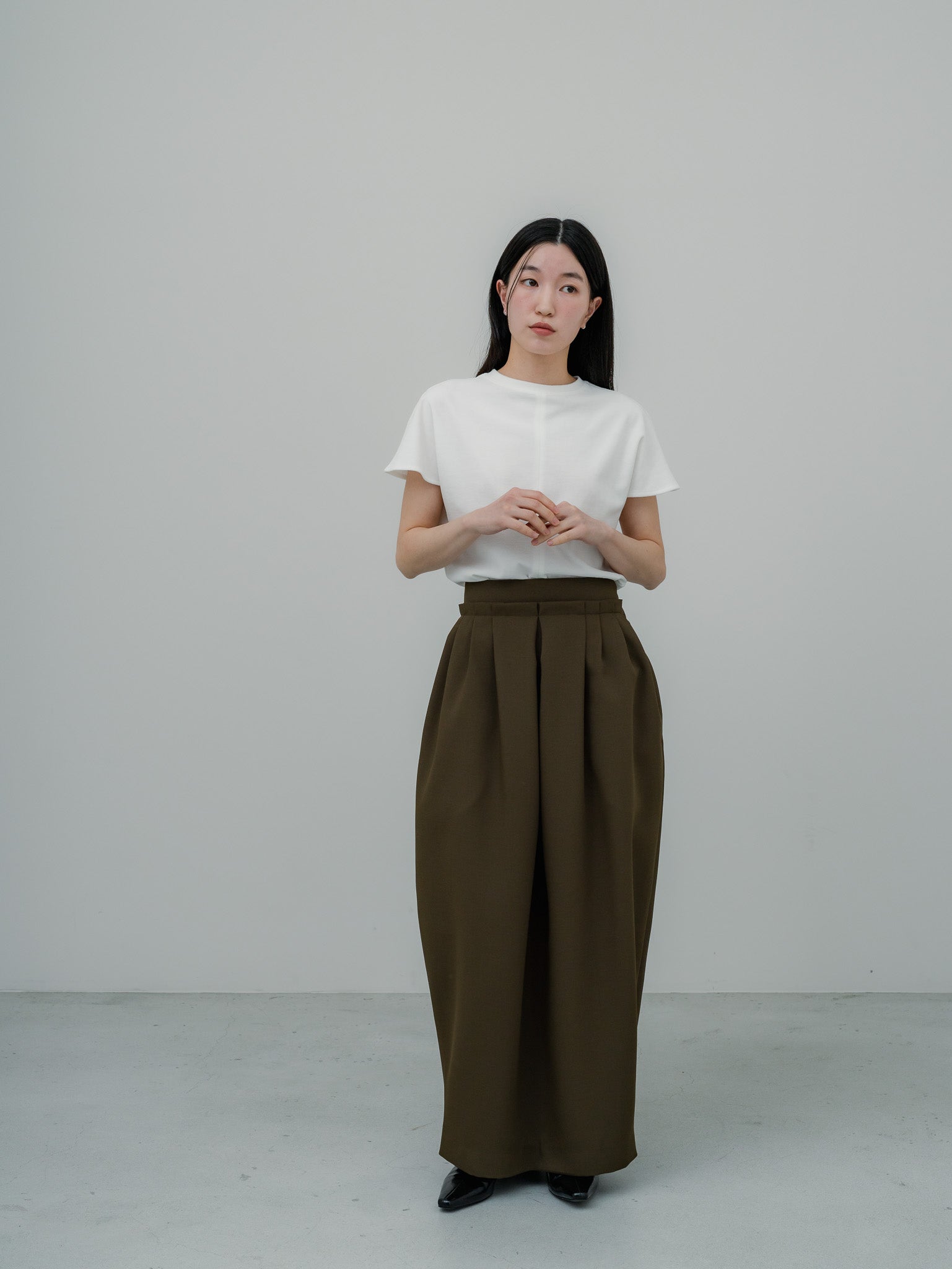 【PRE ORDER】EASY DRAPE SKIRT/Olive